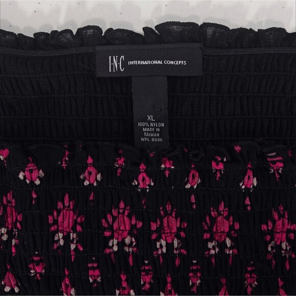 Vtg Y2K Babydoll Mesh Top Shirt XL Floral Smocked Whimsigoth Fairy Boho INC Long - Picture 7 of 8